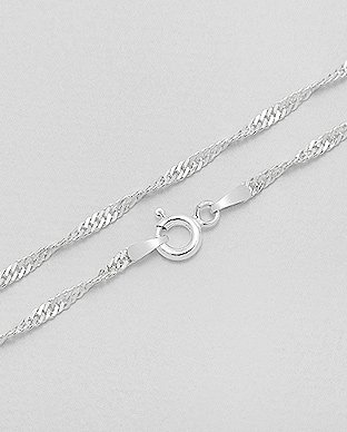 Stříbrný řetízek 70cm - síla 2,5mm kroucený, stříbrný - 5,3gr
