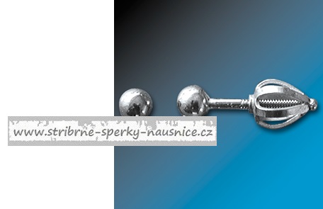 0,7gr náušnice na šroubek kuličky 4mm