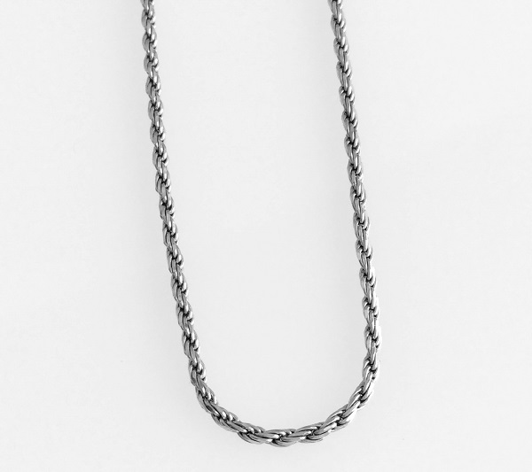 Stříbrný řetízek 40cm - síla 1,15mm kroucený, rhodiovaný - 2gr