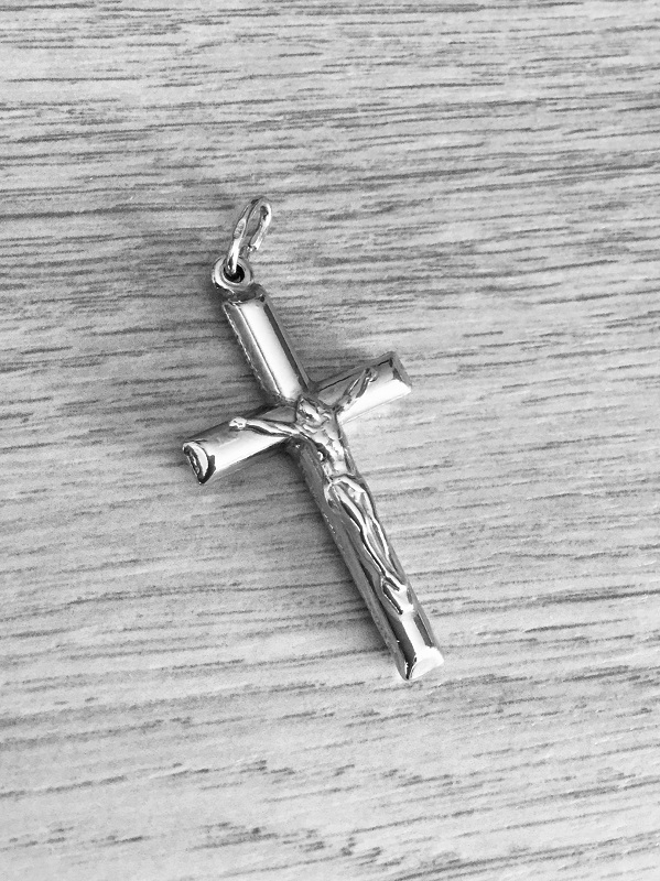 42mm přívěsek křížek s Kristem - stříbrný 3,4gr