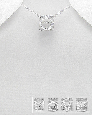 1,6gr kostka přívěsek LOVE