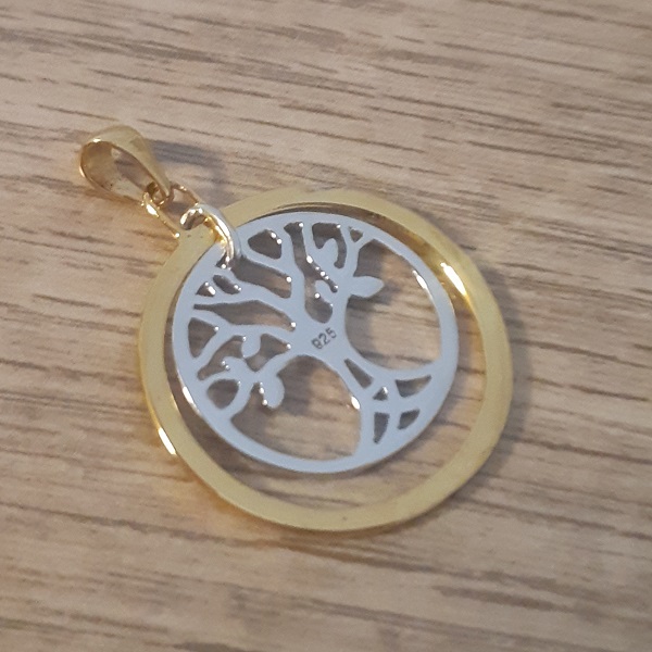 1,8gr strom života pozlacené stříbro