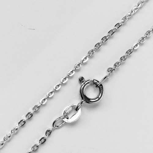 Stříbrný řetízek 55cm - síla 1,5mm ovály, rhodiovaný ANKR - 2,2gr