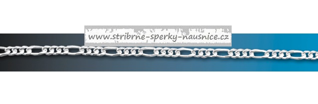 Stříbrný řetízek 70cm - síla 2,2mm FIGARO stříbrný - 6,5gr