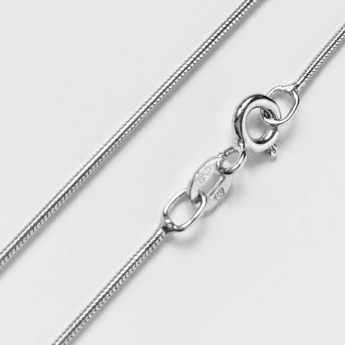 Stříbrný řetízek 50cm - síla 1,05mm kulatý, rhodiovaný - 4,3gr