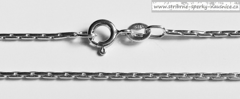 Stříbrný řetízek 42cm - síla 1,39mm rhodiovaný - Cardano - 4,55gr