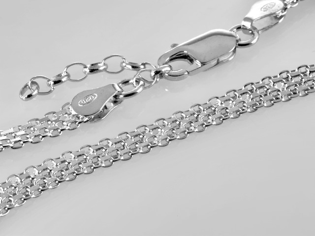 Náramek 20cm, šířka 6mm - stříbro - 7,7gr