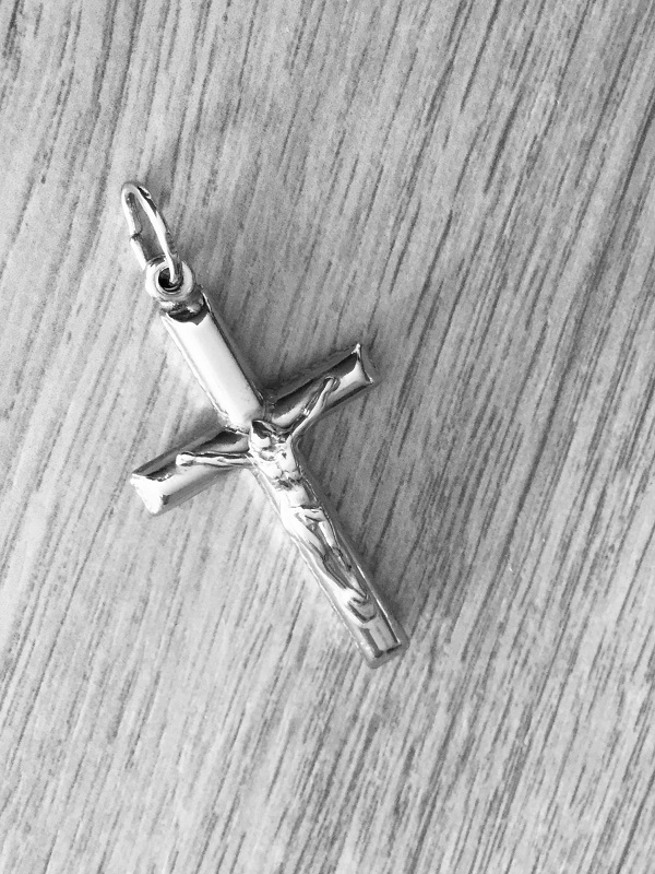 42mm přívěsek křížek s Kristem - stříbrný 3,4gr