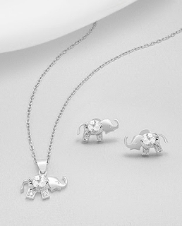 Přívěsek se slonem Swarovski Elements