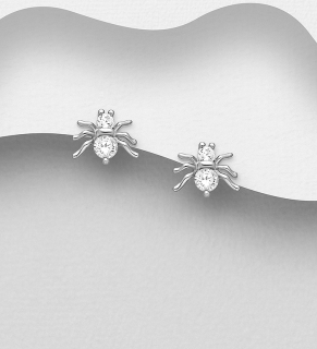      9x6mm náušnice pavouk