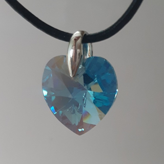 3,1gr přívěsek srdce AB Aquamarine