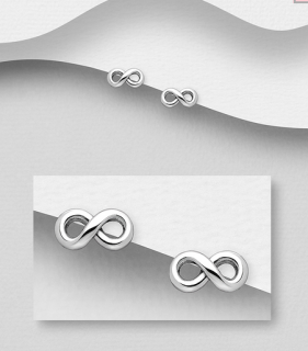 0,6gr masivní náušnice infinity